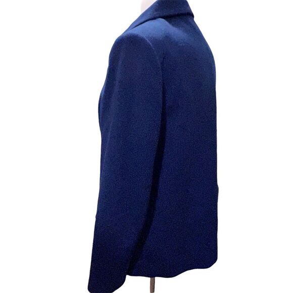 Talbots Navy blue Jacket Wool/Silk & Angora  Made in Italy size 10 - Picture 7 of 11